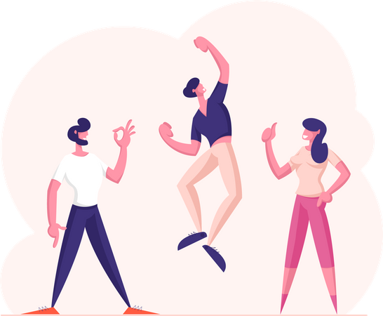 People Dancing in party Illustration