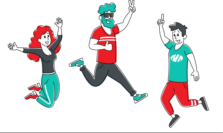 People dancing in party Illustration