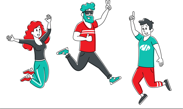 People dancing in party  Illustration