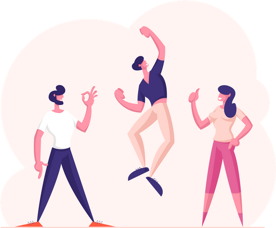 People Dancing in party  Illustration