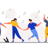 illustrations for people dancing