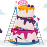 illustrations for decorating birthday cake