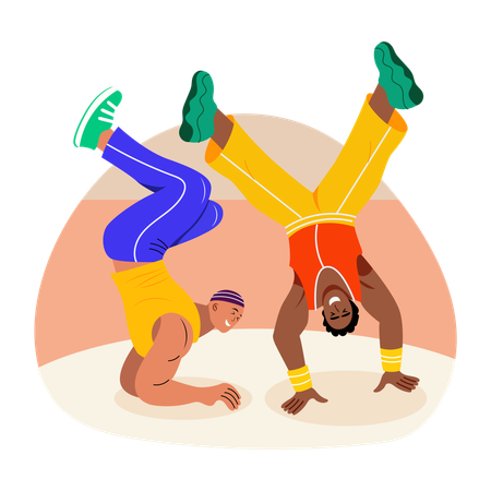 People doing Breakdance  Illustration
