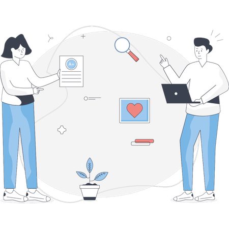 People doing business collaboration  Illustration
