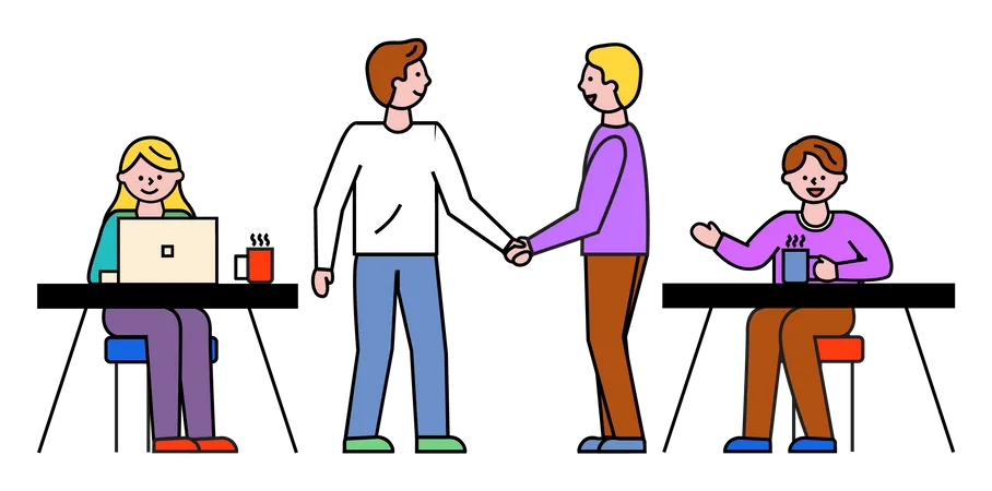 People doing business deal  Illustration