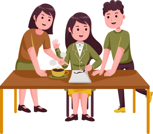 People doing business meeting  Illustration