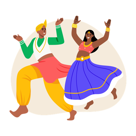 People doing Celebration dance  Illustration