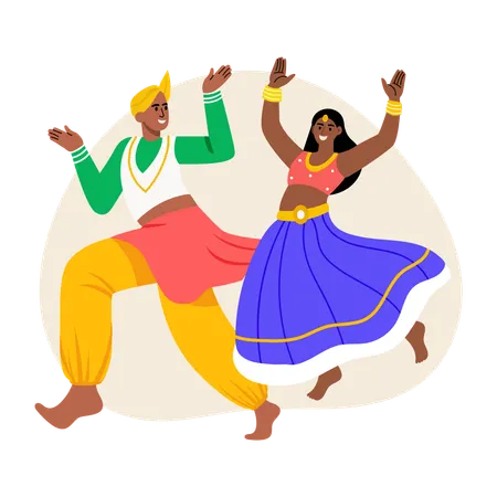 People doing Celebration dance  Illustration