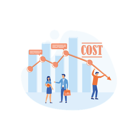 People doing cost cutting  Illustration