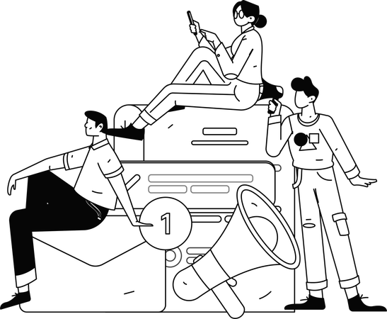 People doing Customer Analysis  Illustration