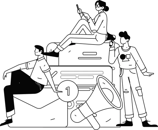 People doing Customer Analysis  Illustration