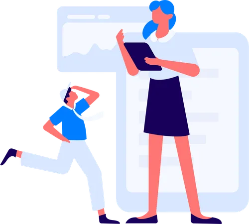 People doing Customer Evaluation  Illustration