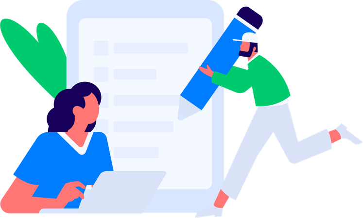 People doing Customer Evaluation  Illustration