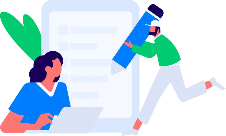 People doing Customer Evaluation  Illustration