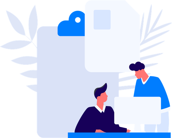 People doing Customer Evaluation  Illustration