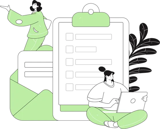 People doing Customer Evaluation  Illustration