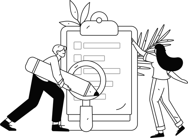 People doing Customer Evaluation  Illustration