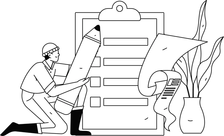 People doing Customer Evaluation  Illustration