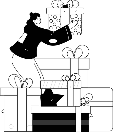 People doing discount promotion  Illustration
