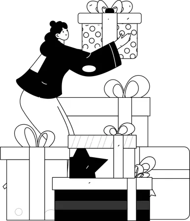 People doing discount promotion  Illustration
