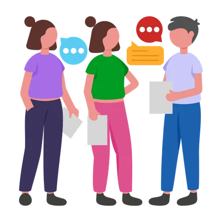 People doing Election Talks  Illustration