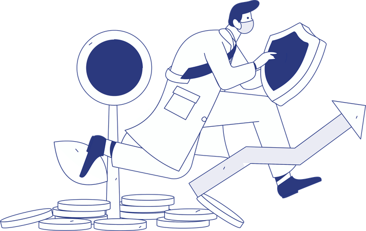 People doing finance management  Illustration
