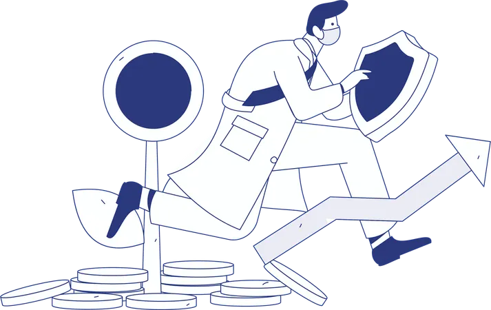 People doing finance management  Illustration