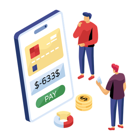 People doing finance management  Illustration