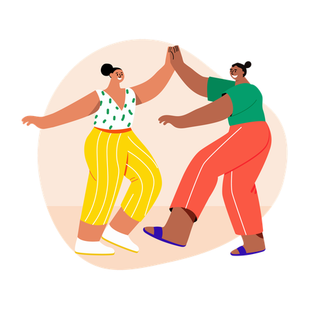 People doing Happy dancing  Illustration