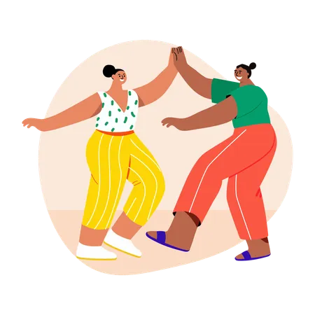 People doing Happy dancing  Illustration