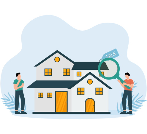 People doing House inspection  Illustration