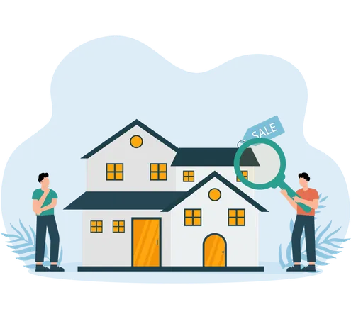 People doing House inspection  Illustration