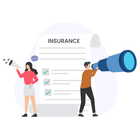 People doing insurance marketing  Illustration