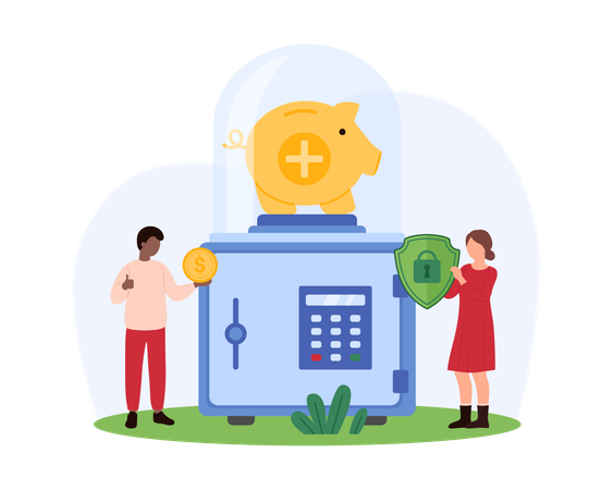 People doing investment from emergency fund  Illustration
