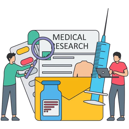 People doing medical research  Illustration