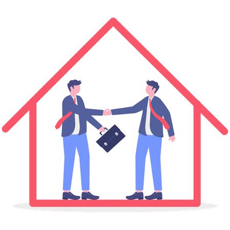 People Doing Property sale  Illustration