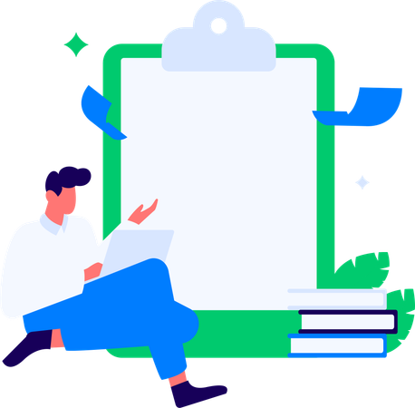 People doing questionnaire marketing  Illustration