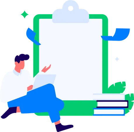 People doing questionnaire marketing  Illustration