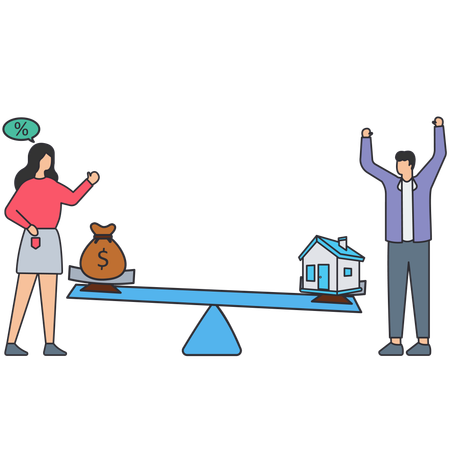 People doing real estate investment  Illustration