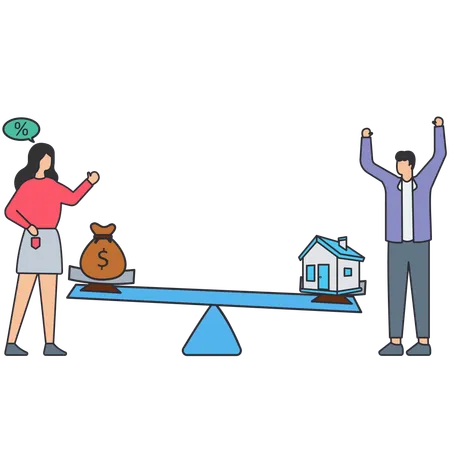 People doing real estate investment  Illustration