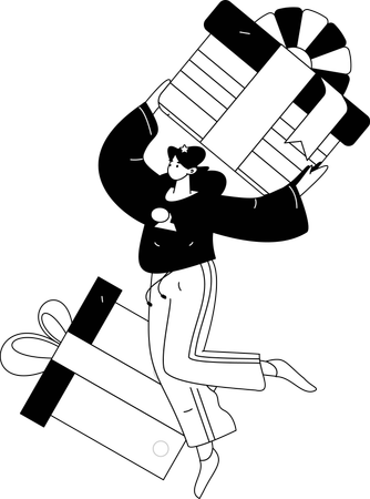 People doing sales promotion  Illustration