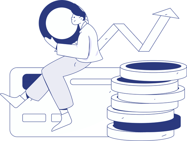 People doing secure investment  Illustration