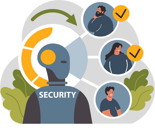People doing security analysis  Illustration
