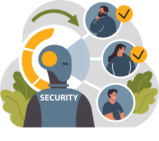 People doing security analysis  Illustration