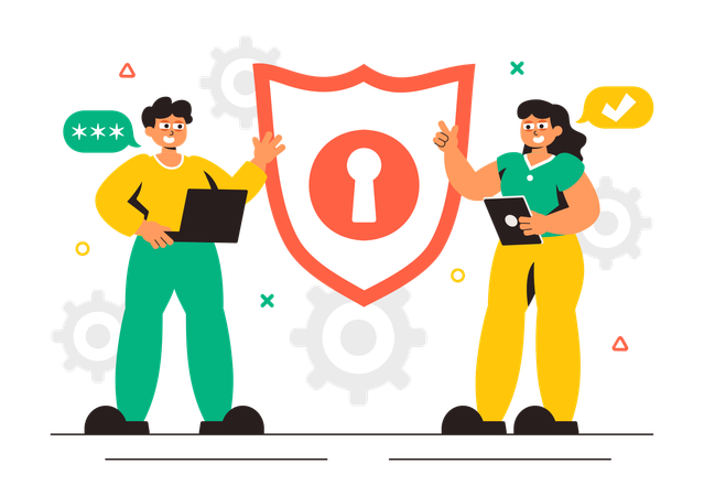 People doing security consulting  Illustration