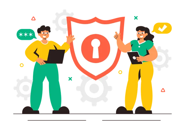 People doing security consulting  Illustration