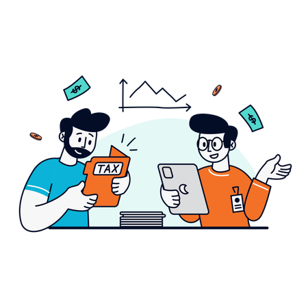 People doing Tax Consultation Service  Illustration