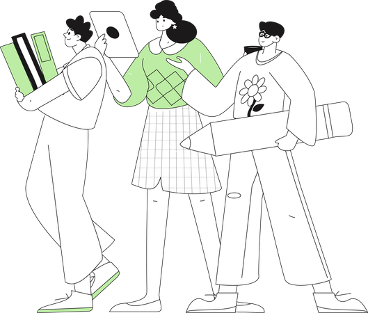 People doing video call session  Illustration