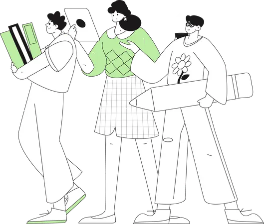 People doing video call session  Illustration