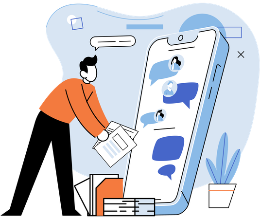 People doing virtual meeting  Illustration